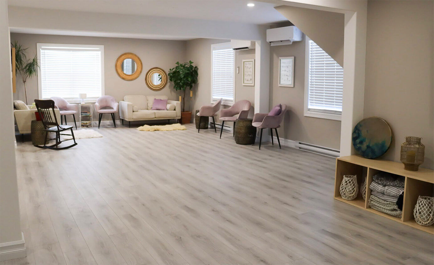 interior photo of the studio space at Fully Align