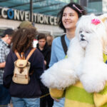 2 girls in costume arriving at Hal-Con at Halifax Convention Centre