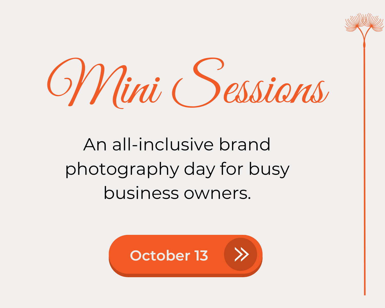 Mini session graphic for all-inclusive branding sessions October 13